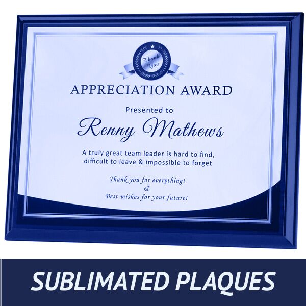 Sublimated Plaques Thumbnail