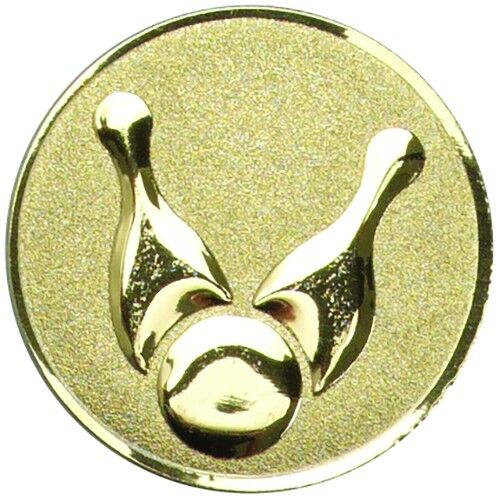 Metal Ten Pin Bowling Centre 50Mm - Gold 2" Thumbnail