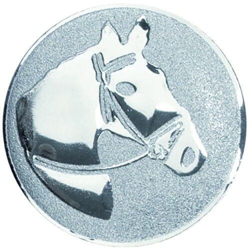 Metal Horsehead Centre 25Mm - Silver 1" Thumbnail