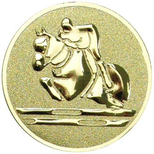 Metal Showjumping Centre 25Mm - Gold 1" Thumbnail