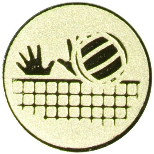 Metal Volleyball Centre 25Mm - Gold 1" Thumbnail