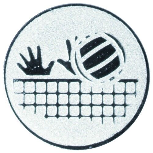 Metal Volleyball Centre 25Mm - Silver 1" Thumbnail