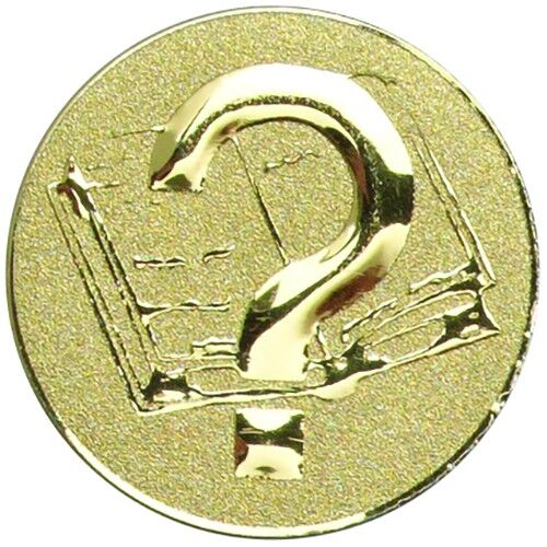 Metal Quiz Centre 25Mm - Gold 1" Thumbnail