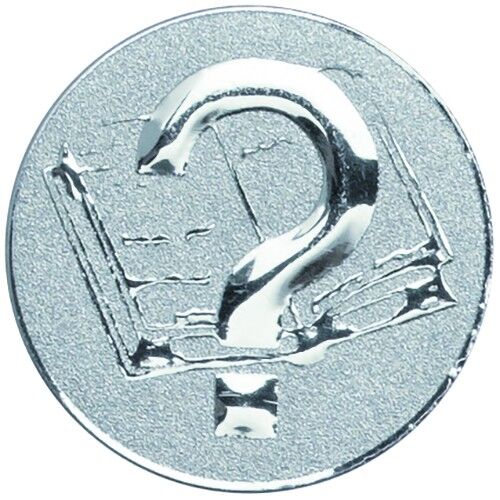 Metal Quiz Centre 25Mm - Silver 1" Thumbnail
