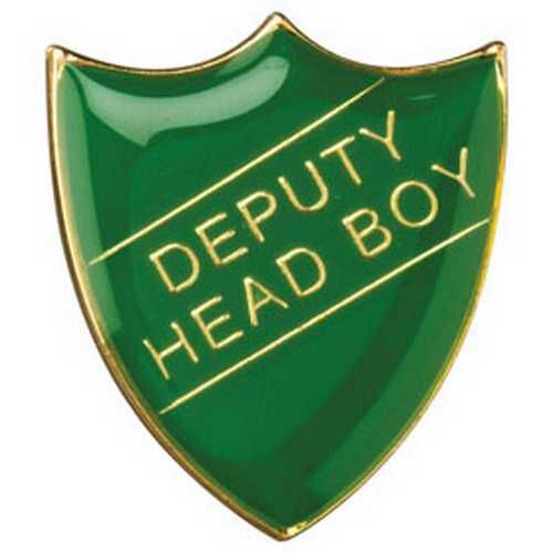 School Shield Badge (Deputy Head Boy) - Green 1.25" Thumbnail