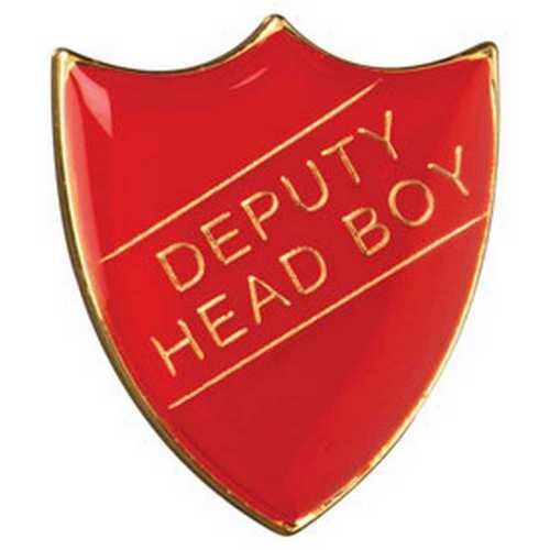 School Shield Badge (Deputy Head Boy) - Red   1.25" Thumbnail