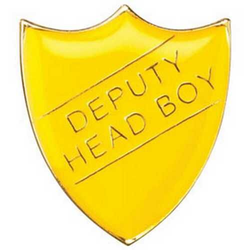 School Shield Badge (Deputy Head Boy) - Yellow 1.25" Thumbnail
