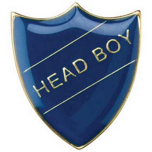 School Shield Badge (Head Boy) - Blue 1.25" Thumbnail
