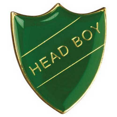 School Shield Badge (Head Boy) - Green 1.25" Thumbnail