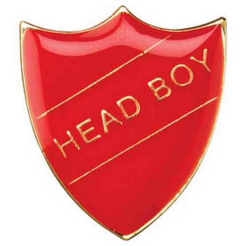 School Shield Badge (Head Boy) - Red 1.25" Thumbnail