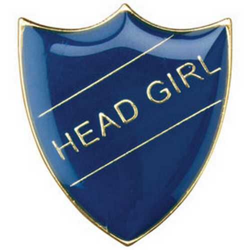 School Shield Badge (Head Girl) - Blue 1.25" Thumbnail