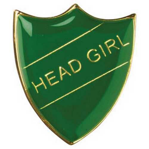 School Shield Badge (Head Girl) - Green 1.25" Thumbnail