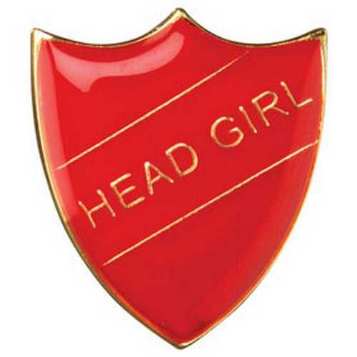 School Shield Badge (Head Girl) - Red 1.25" Thumbnail
