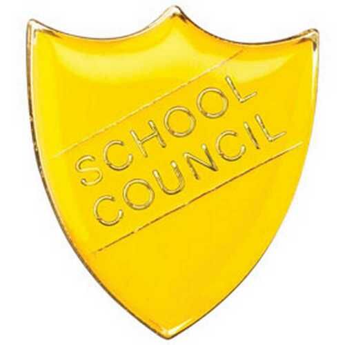 School Shield Badge (School Council) - Yellow 1.25" Thumbnail