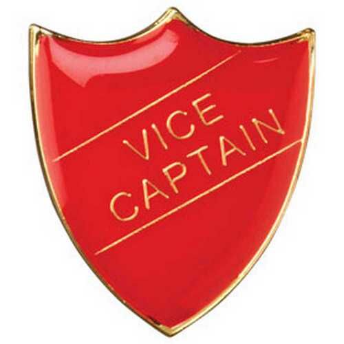 School Shield Badge (Vice Captain) - Red 1.25" Thumbnail
