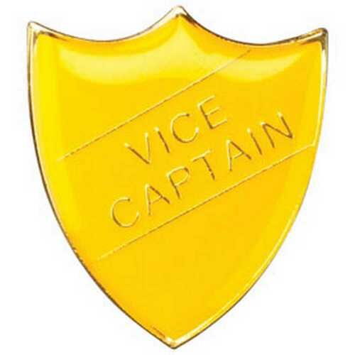 School Shield Badge (Vice Captain) - Yellow 1.25" Thumbnail