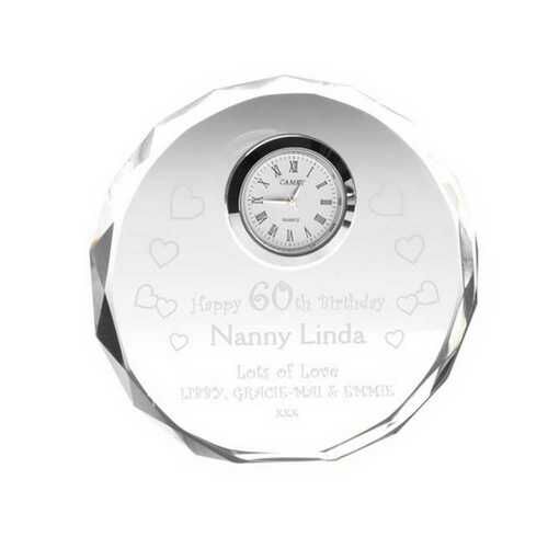 Clear Glass Round Clock - 4.5" Thumbnail