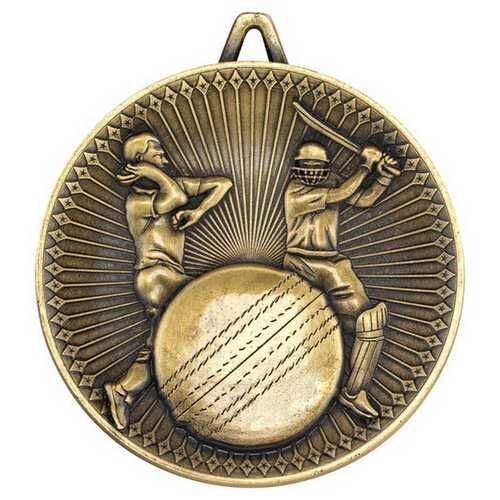 Cricket Deluxe Medal - Antique Gold 2.35" Thumbnail