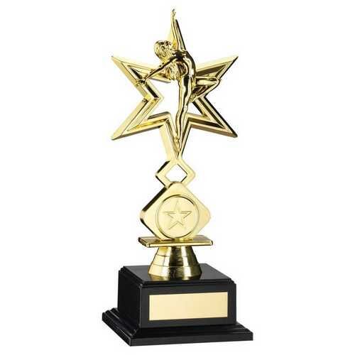 Gold Plastic 'Dance/Gym' Star Figure Assembled On Base - 8" Thumbnail