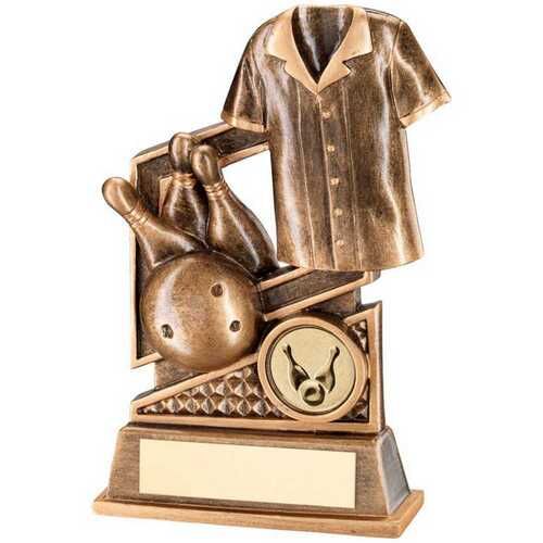 Bronze/Gold Ten Pin Diamond Series With Plate - 4.75" Thumbnail