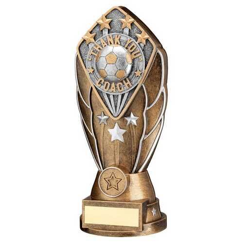 Brz/Silv Diamond Column + 'Thank You Coach' Disc & Plate - 9.5" Thumbnail