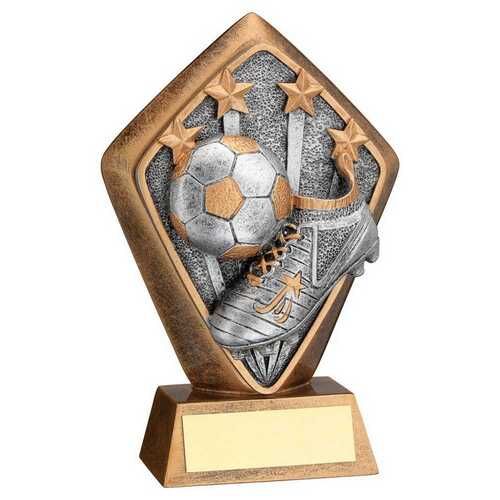 Brz/Gold Diamond Holder With 'Football' Disc And Plate - 5.25" Thumbnail