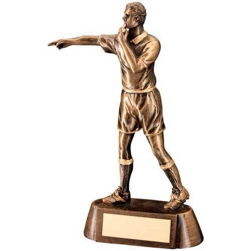 Bronze/Gold Resin Referee Figure With Plate - 6.75" Thumbnail