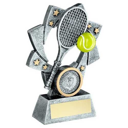 Pew/Gold/Yellow Tennis Star Spiral With Plate - 5.75" Thumbnail