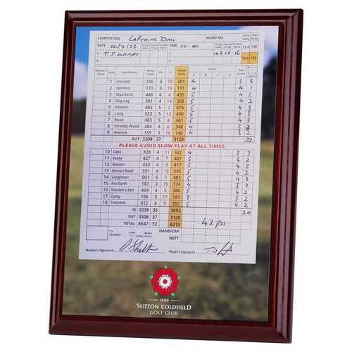 Rosewood Plaque With White Sublimation Front (Portrait) - 12" Thumbnail