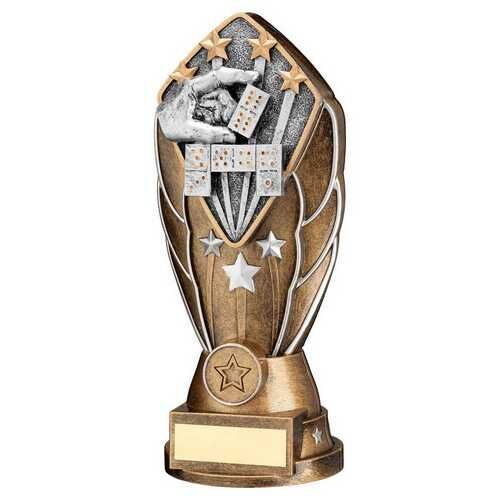 Brz/Silv Diamond Column + 'Dominoes' Disc & Plate - 8" Thumbnail