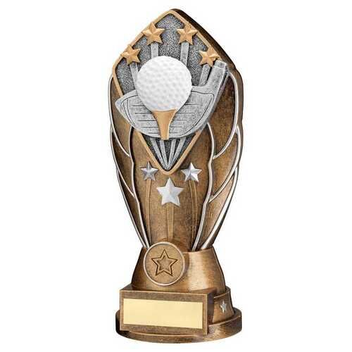 Brz/Silv Diamond Column + 'Golf' Disc & Plate - 8" Thumbnail