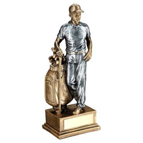 Painted Silver Golf 'Claret Jug' Trophy - 10" Thumbnail