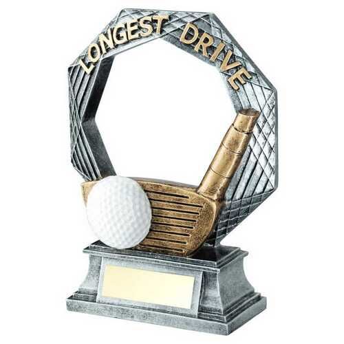 Bronze/Pew/White Golf Octagon Series With Plate  - 5" Thumbnail