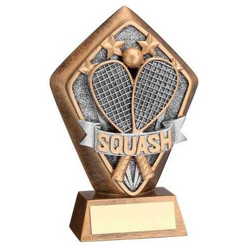 Brz/Gold Diamond Holder With 'Squash' Disc With Plate - 5.25" Thumbnail