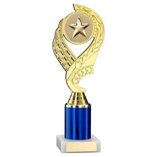 Gold/Blue  'Olympic' Holder Assembled On Marble - 9" Thumbnail