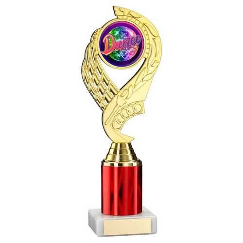 Gold/Red  'Olympic' Holder Assembled On Marble - 10" Thumbnail