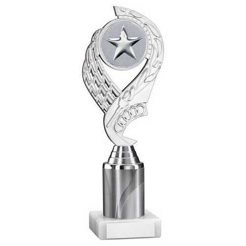 Silver/White  'Olympic' Holder Assembled On Marble - 8" Thumbnail