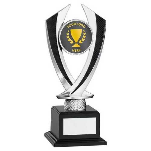 Silver/Black  'Diamond' Holder On Base - 8.25" Thumbnail