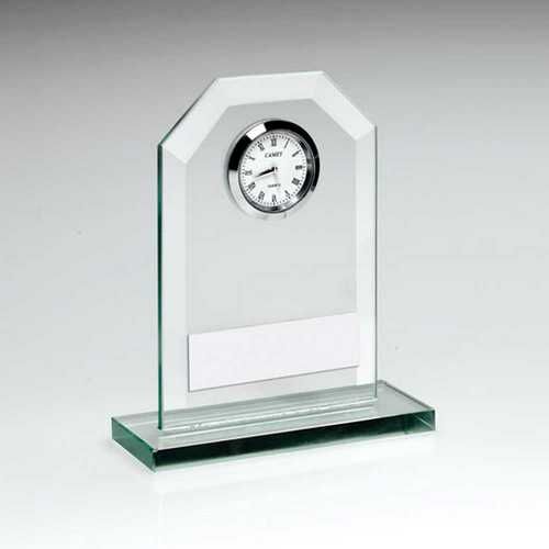 Jade Glass Clock With Plate - 5.25" Thumbnail