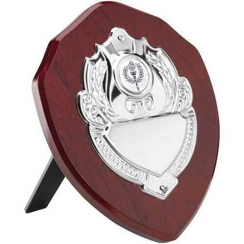 Rosewood Shield With Chrome Front  - 7" Thumbnail
