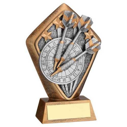 Brz/Gold Diamond Holder With 'Darts' Disc And Plate - 5.25" Thumbnail