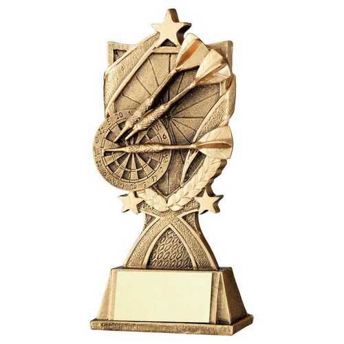 Brz/Gold Darts '3 Star Wreath' Series With Plate - 5.25" Thumbnail