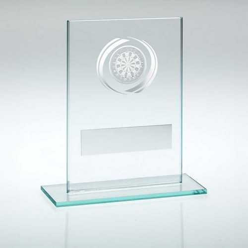 Jade/Silver Glass With Darts "Insert And Plate - 5.5" Thumbnail