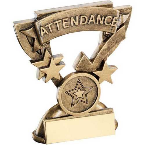 Bronze/Gold Attendance Mini Cup With Plate -  3.75" Thumbnail
