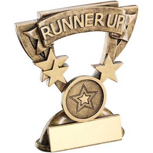 Bronze/Gold Mini Cup With Plate - R Up 3.75" Thumbnail