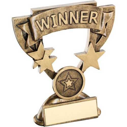 Bronze/Gold Mini Cup With Plate - Wnr 4.25" Thumbnail