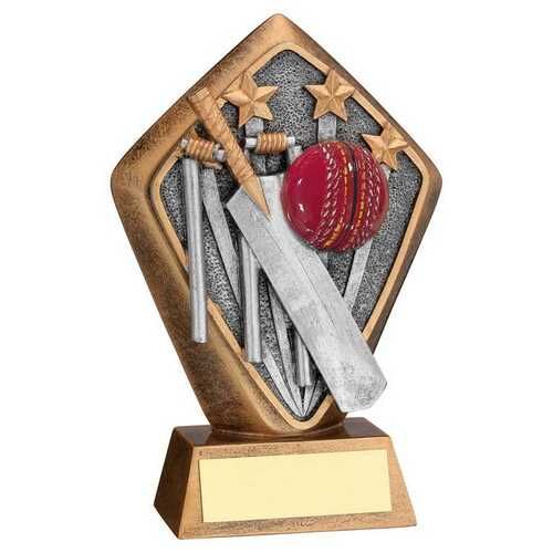 Brz/Gold Diamond Holder With 'Cricket' Disc With Plate - 5.25" Thumbnail