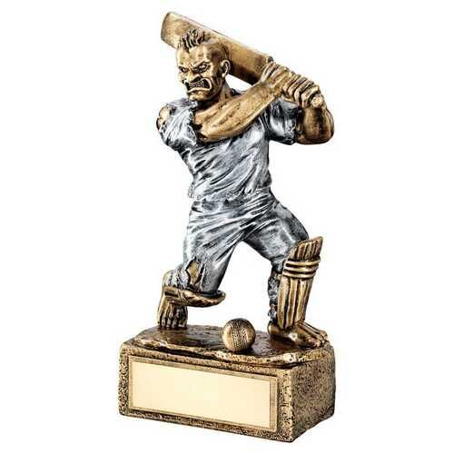 Bronze/Pew Cricket 'Beasts' Figure With Plate - 6.75" Thumbnail