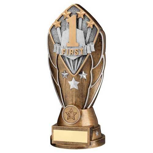 Brz/Silv Diamond Column + '1St' Disc & Plate - 9.5" Thumbnail