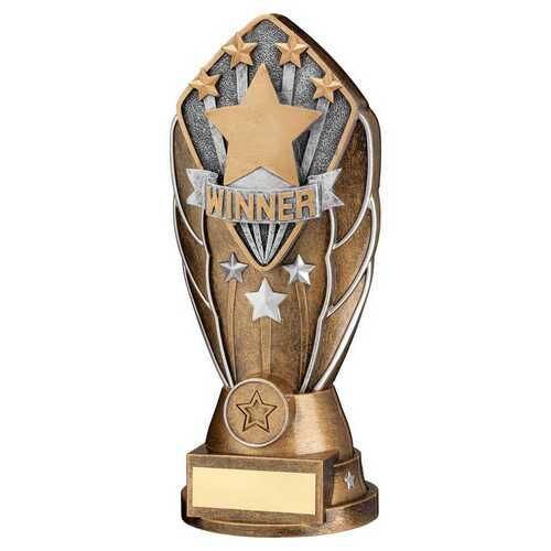 Brz/Silv Diamond Column + 'Winner' Disc & Plate - 9.5" Thumbnail